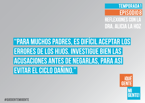 Para muchos padres, es difícil aceptar los errores de los hijos. Investigue bien las acusaciones antes de negarlas, para así evitar el ciclo dañino.