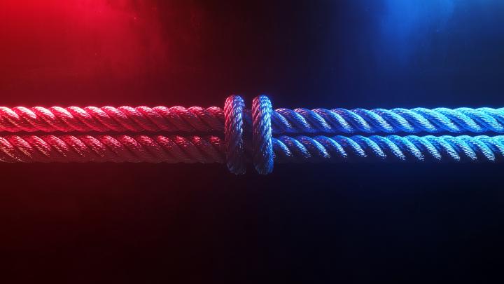 red blue rope