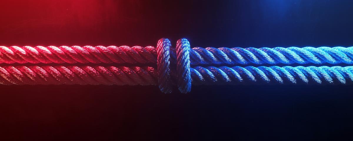 red blue rope