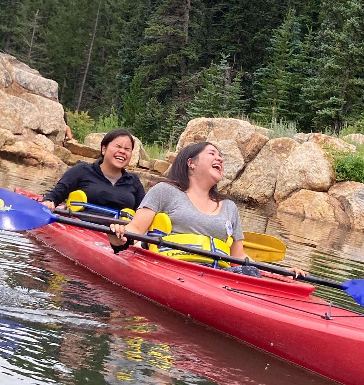 Girls Kayaking